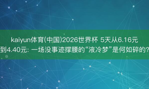 kaiyun体育(中国)2026世界杯 5天从6.16元到4.40元: 一场没事迹撑腰的“液冷梦”是何如碎的?