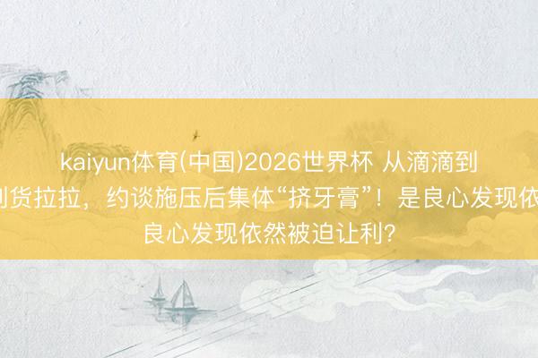kaiyun体育(中国)2026世界杯 从滴滴到好意思团再到货拉拉,约谈施压后集体“挤牙膏”!是良心发现依然被迫让利?